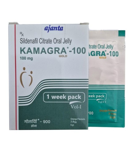 Kamagra Gold Sildenafil Citrate Oral Jelly 100 mg 7 li Paket